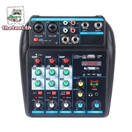 THETEAI DJ Console Mixer, with 48V Phantom Power Monitor Karaoke System Audio Mixer, Durable Bluetoo