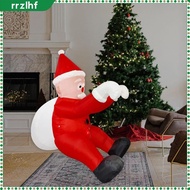 [rrzlhf] 6.56 Ft Christmas Inflatable Hanging Santa Outdoor Decoration Climbing Santa