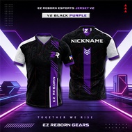 【Free custom name】Customizable Esports Jersey EZR Esports V2 Black and Red, Pre-Order

