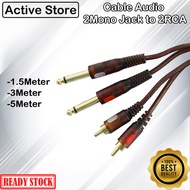 Cable 2RCA to 2Mono Jack / 2Mono Jack to 2RCA 1.5m/ 3m/ 5m