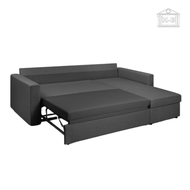 Home best โซฟาผ้า L-Shape โซฟาผ้าเบด Spaco 3 ที่นั่ง รุ่น Shazam แข็งแรง หนานุ่ม นั่งสบาย แถมหมอน 3