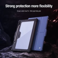 三星 Samsung Galaxy Tab S9 FE+ / Tab S9 Ultra / Tab S9+ / Tab S9 - Nillkin 悍甲Pro系列多角度折疊款 平板皮套 智能休眠喚醒 三折翻頁 保護殼 內置筆槽 Bumper Leather Smart Cover Trifold Stand Tablet Protective Case With Samsung Pencil Holder