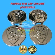 ( ORIGINAL ) PROTON WHEEL RIM CAP EXORA X70 X50 INSPIRA PERSONA CENTER RIM CAP ( CHROME )