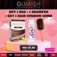 Combo Set Gumash Hair Color &amp; Shampoo Color Save Wudhu Compliance Pewarna Rambut Sah Solat Halal