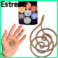 ESTRENAR Spiral Palm Ring, Adjustable Jewelry Accessories Copper Palm Ring,  Handmade Reiki Energy S