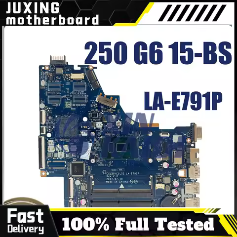 LA-E802P For HP Pavilion 15-BS 250-G6 LA-E802P Notebook Motherboard 100% Tested Laptop Mainboard