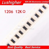 100PCS 1206 SMD Resistor 5% 12K Ohm 123 12Kohm
