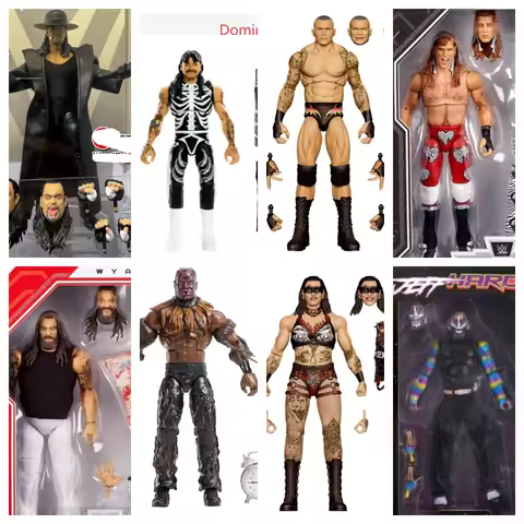 Dolls and Figures Bron Breakker Iyo Sky Sting The Rock UE Undertaker Oba Femi Dominik Mysterio Randy