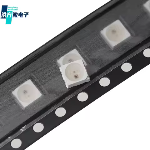 50PCS Origin, 3.5x3.7x1.1 mm 0.2W Intelligent external control surface Mount SMD, RGB LED (built-in 