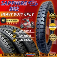 SAPPHIRE 802 Motorcycle Tire 802 6Ply Heavy Duty Motorcycle Tire Pang likod/Side Wheel