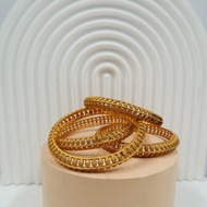 Round Designer Indian Gold Bangles for Women| Indian Bangles| Gelang Tangan - Set of 4