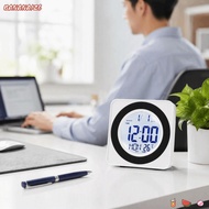 BANANA1Z6 Voice Control Clock, ABS Calendar Display LCD Alarm Clock, Smart White Color Temperature D