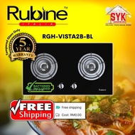 SYK (FREE SHIPPING GLASS WARRANTY 5 YEAR) Rubine Hob RGH-VISTA2B-BL Built In Gas Hob Gas Stove Kitchen Hob Dapur Gas