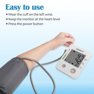 hine,Automatic Digital Upper Arm Blood Pressure Monitor with Adjustable Large Cuff Irregular Heartbe