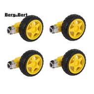 4PCS DC Electric Motor + Plastic TT Motor Tire Wheel Dual Shaft Gear Motor TT   for  Smart Car
