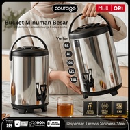 TERMOS COURT Large Dispenser Thermos Hot Drink Cold/ Stainless Steel 8L/ 10L/ 12L/ 14L Milk Tea Buck