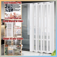 Custom PVC Folding Door Sliding Open Kitchen Sliding Door Indoor Partition Bathroom Balcony Invisibl