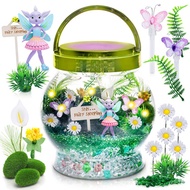 Fairy Garden Kit - DIY Light Up Terrarium Kit for Kids - Fairy Gifts for Girls Ages 5 6-8 Little G