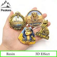 Egyptian 3D Resin Fridge Magnet – Luxor Sphinx, Pharaoh, Sacred Cat & Cairo Landscape Souvenir Fridg