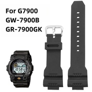 Silicone Rubber Watch Band Strap Fit For Casio G Shock G-7900sl GW-7900b GR-7900NV Replacement Black