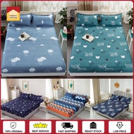 Premium Cotton Single/Queen/King Cadar Getah Keliling Bedsheet Sarung Tilam Pillow Case Bolster Case