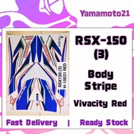 2023 Honda RSX-150 RSX150 RS-X RSX 150 (3) Trico Edition V2 Stiker sticker body cover set stripe 3 Strike Vivacity Red