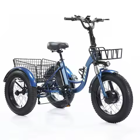 3 Wheel Electric Tricycle 20-inch fat tire Electric Tricycle 500W pedal-assisted lithium battery tri
