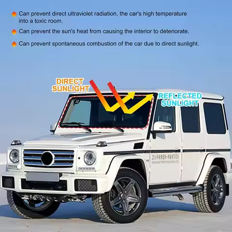 For Mercedes Benz G Class W461 G500 2004-2018 Silver Tape Car Front Windshield Anti-UV Sunshade Car 