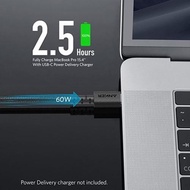 (Allthebest) 322 Cable Charger 60W 3A USB Type C to C Nylon Cable 3FT - A81F5