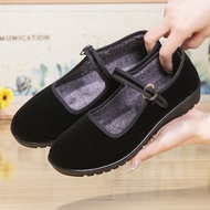 Old Beijing Cloth Shoes Female Black Generation Fleece Lining Black Cloth Shoes Waiter Hotel Bank Ai