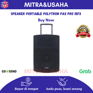 POLYTRON PAS-PRO15F3 PROFESSIONAL SPEAKER PORTABLE BLUETOOTH KARAOKE 15 INCH - BERGARANSI RESMI