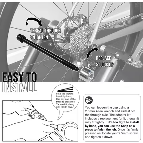 12x142mm Thru Axle Adapter for Wahoo KICKR SNAP Trainer For 12mm x 142mm Bikes, NOT for 12x135 / 12x
