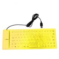 Portable Mini Keyboard 85 Keys Flexible Waterproof Soft Silicone Gaming Keyboard Laptop Foldable Wir