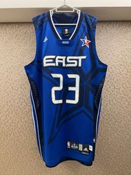 (USED) #23 LEBRON JAMES ADIDAS 2010 ALL-STAR GAME EAST NAVY SWINGMAN JERSEY M