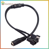 BBLUE DC 5521 to 4Pin PWM 4 Pin 2 Way Computer PC Router Fan Power Adapter Cable 12V .