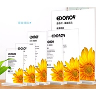 A4 Acrylic Standee Slide-On Display Holder | Tabletop Photo Flyer Menu Sign Holder