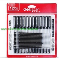0.5 gel pen black pen 12 mounted to send 12 pen water pen refill stationery