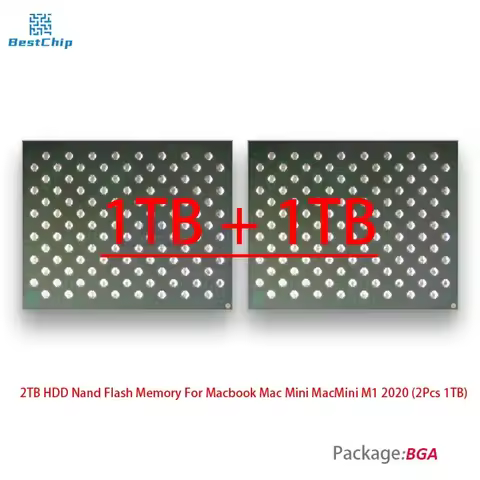 2TB HDD Nand Flash Memory For Macbook Mac Mini MacMini M1 2020 (2Pcs 1TB)