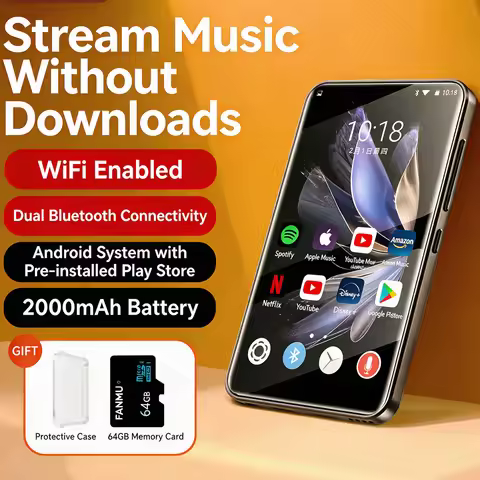 80G WiFi MP4 Player with Bluetooth, Andriod 10 4'' Touch Screen Play Store Download App Spotify, App