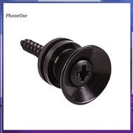 PhoneUse Anti-skid Strap Lock Locking Button End Pin for Electric Acoustic Bass Guitar