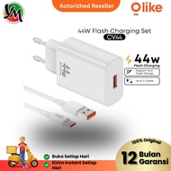 OLIKE CV44 44W Flash Charge Type-C Fast Charging Charger + 8 Protection | Adapter Includes USB to C 