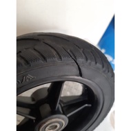 Revoe Revolt R wheel and solid tire with crack size 200x50 goodyear brand