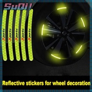 SUQI 20pcs Motorcycle Wheel Sticker, Colorful Reflective Sticker Car Wheel Hub, Night Driving Safely Universal Luminous Warning Tire Rim Reflective Strips Car Bike