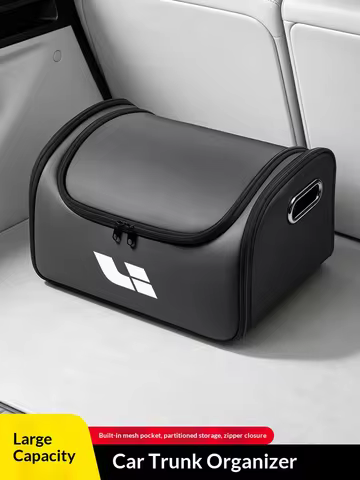 Li Auto Organizer For LEADING IDEAL One Li Auto L9 L6 L8 L7 Mega i8 Car Trunk Organizer Storage Box 
