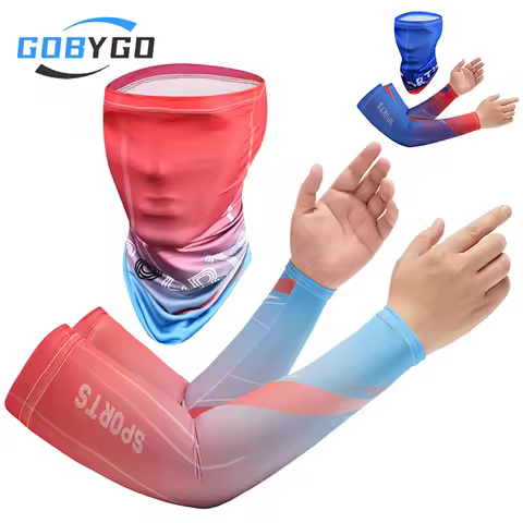 GOBYGO Ice Silk Sleeve Cover Arm Protection Sun Protection Sleeve Cover Outdoor Driving Mountaineeri