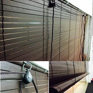 Bidai Kayu Ready Stock 3/4/5/Feet Bidai Kayu Meranti Wooden Blinds Out Door Blinds