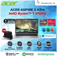 Laptop ACER ASPIRE 3 A314 / RYZEN 7 5700/ 8GB RAM/ 512SSD /14" FHD