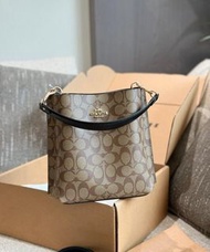✨✨✨全新❤COACH|小號Mollie Bucket奶茶色水桶包Mollie Bucket Bag小號水桶包