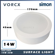 (2Year Warranty)<SIRIM Approved> Simon CD20 LED Surface Downlight Round 14W 6 Inch 23W 8 Inch