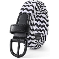 Mile High Life Kids Elastic Braided Belt - 0.8" Wide Junior Stretch Woven Belt for Boys & Girls Age 